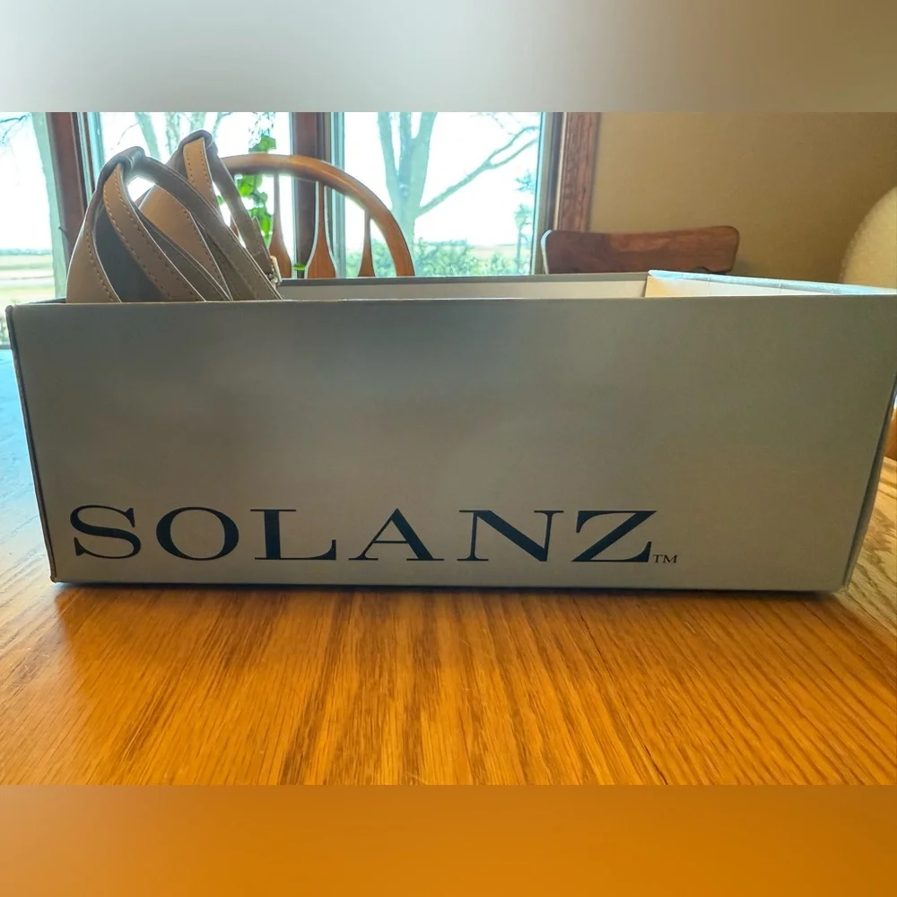 Brand New Solanz Nude Women's Heeled Sandals